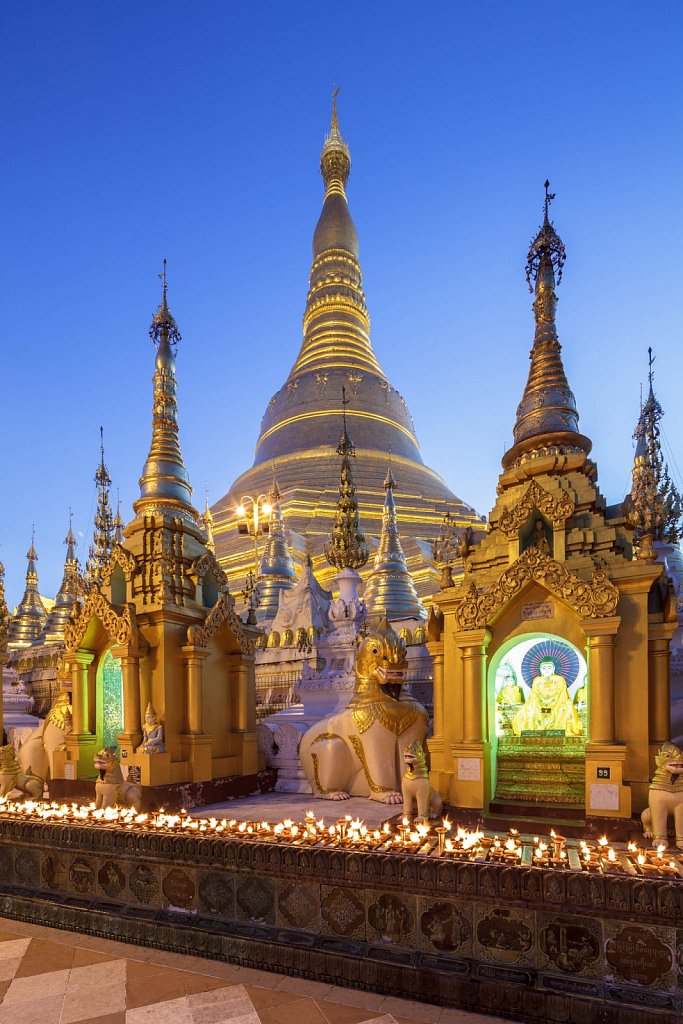 Candles at Shwedagon Pagoda
