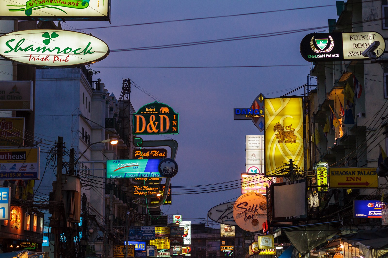 signs on Khao San road